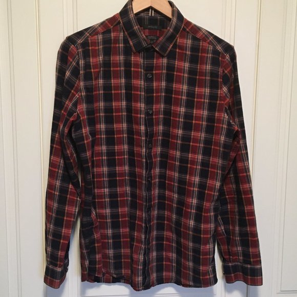 RW&Co Men's tailored fit plaid brushed cotton M - Picture 2 of 5